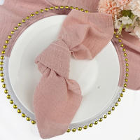 Servilletas de tela de algodón verde salvia, gasa de 30x30cm para decoración de boda, uso diario, toalla de té, servilletas de fiesta, 100 Uds. - details 7