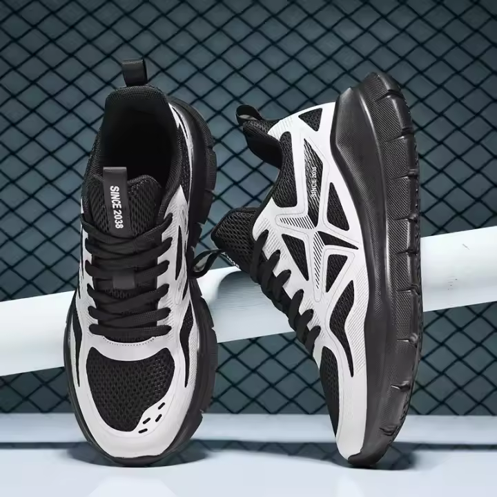 Zapatillas de deporte Unisex de alta calidad, transpirables, antideslizantes, absorbentes de golpes, zapatos de entrenamiento deportivos antideslizantes de goma para exteriores para niños - 1