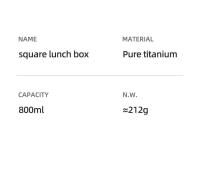 Tiartisan - Placa fría de titanio de una sola capa, 800 ml, utilizada para acampar al aire libre, liviana, portátil, con mango plegable, para alimentos - details 10