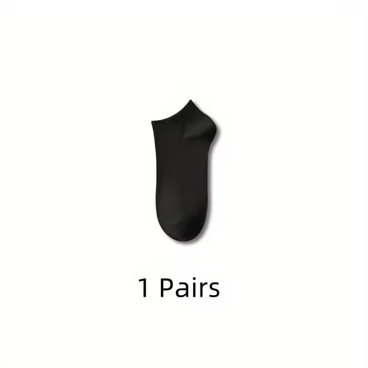 1/3/5/10 Pares de Calcetines Básicos para Barco - Cómodos y Transpirables, Tejido Suave y Duradero, Lavables en Máquina, Negros/Gris/Blancos para Uso Diario Casual, Regalos del Día del Trabajo y Acción de Gracias - 1