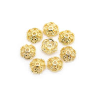 Tapas de cuentas de copos de nieve de latón de Color dorado de 18K, accesorios de alta calidad para manualidades, materiales para hacer joyas, sitio web oficial de Rosediy - details 40
