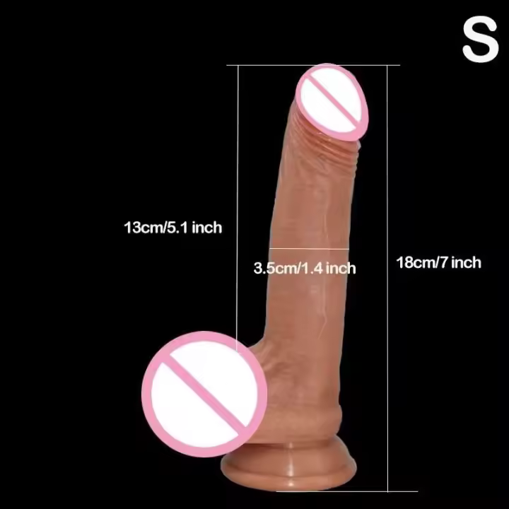 Dildo de Piel Suave y Sensual Gran Tamaño, Sensación Realista, Ventosa para Masturbación Femenina - 1