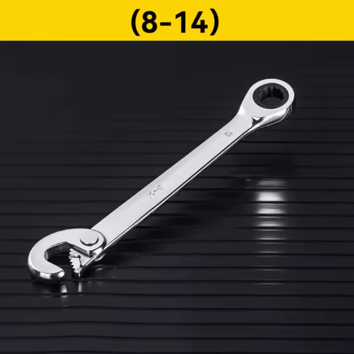 Llave de trinquete antioxidante de 72 dientes, llave de doble cabeza antideslizante, llave de extremo abierto, gran apertura, herramientas de reparación de ahorro de trabajo para coche - 1