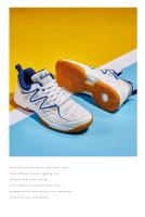 Nuevas llegadas de zapatos de tenis de mesa de cuero PU de malla antideslizante y resistente al desgaste, calzado deportivo de bádminton - details 11