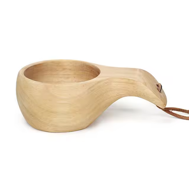 Tazas de madera de haya hechas a mano - 1