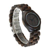 Reloj Mujer 2025 Diseño Nórdico en Ébano Tallado, Cuarzo Suizo, Pulsera de Sándalo Natural - details 4