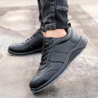 Zapatos de trabajo de seguridad con aislamiento de 6KV para hombres y mujeres, zapatos de cuero negros impermeables, zapatos de cocina antideslizantes, botas indestructibles - details 11