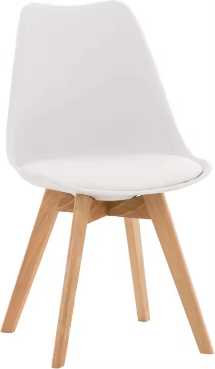 Silla de Comedor Linares en Tela Terciopelo o Polipropileno con Base de Madera Gris - 1