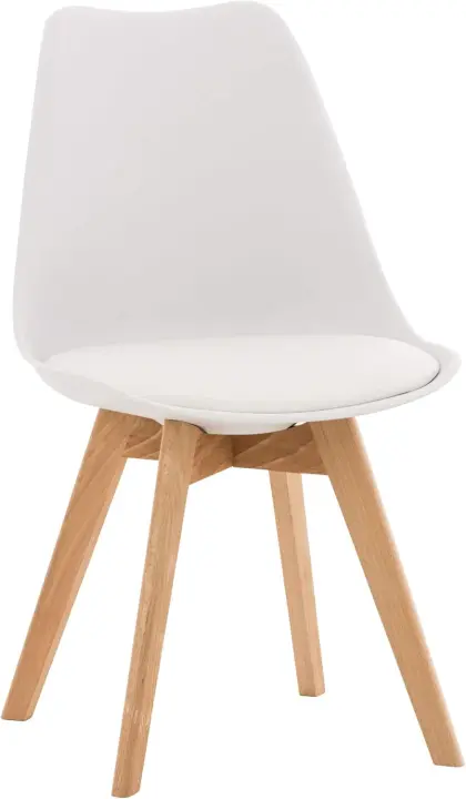 Silla de Comedor Linares en Tela Terciopelo o Polipropileno con Base de Madera Gris - 1
