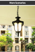 Luces Colgantes Vintage de Metal Phube Luz de Exterior con Cadena Ajustable de 100 Lúmenes - details 0
