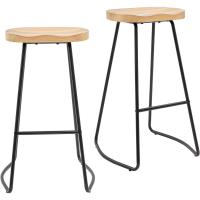 74 cm Juego de 2, Altura de Mostrador, Sin Respaldo, Alta Cocina, Madera, Taburetes de Bar Juego de 2 - details 0