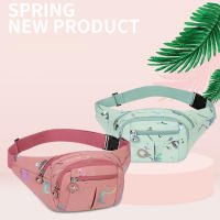 Riñonera de tres capas con solapa para mujer, bolso de pecho a la moda para deportes al aire libre, bolso de cintura con estampado de letras, bolsos cruzados de hombro para niñas - details 0
