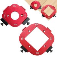 Plantillas de enrutador para carpintería, plantilla de posicionamiento de ángulo de arco de aleación de aluminio 4 en 1, R10-R50, reutilizable, bricolaje - details 5