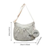 Bolso de hombro con cordón informal coreano, bolso cruzado plisado ligero de gran capacidad, bolso de viaje con cremallera de diseñador minimalista - details 0