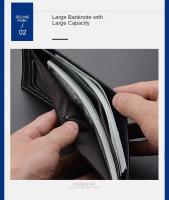 Billetera de cuero casual para hombres, billetera corta para adelgazar, plegable, clip de tarjeta juvenil - details 2