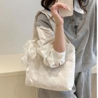 Bolso grande de mano, bolso de hombro de encaje, estilo coreano, Kawaii, bolso de lona Simple, bolso de tela Simple de gran capacidad, bolso de viaje - details 11