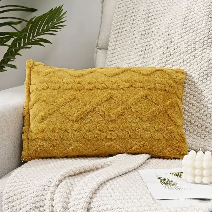 Funda de cojín bordada para decoración de sala de estar, funda de almohada moderna de piel para sofá, 30x50, Diamante sólido - 1