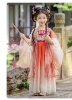Hanfu-vestido de princesa china para niña, bordado súper inmortal, conjunto de verano de estilo Tang para primavera y otoño - details 13
