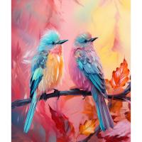 RUOPOTY-pintura acrílica por números, kit de Urraca de colores sobre lienzo con Marco, imagen para colorear por número, arte de pared para el hogar - details 0