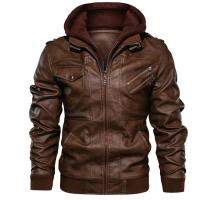 Chaqueta de Cuero Para Hombres Otoño 2025 Estilo Motero Casual Ligera Talla EU SA722 - details 0
