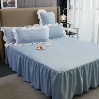Funda de almohada con volantes de Color caramelo Simple, funda de almohada de princesa de estilo nórdico suave, toalla de almohada cómoda de 48x74cm para dormitorio de niñas, 2 uds. - details 8