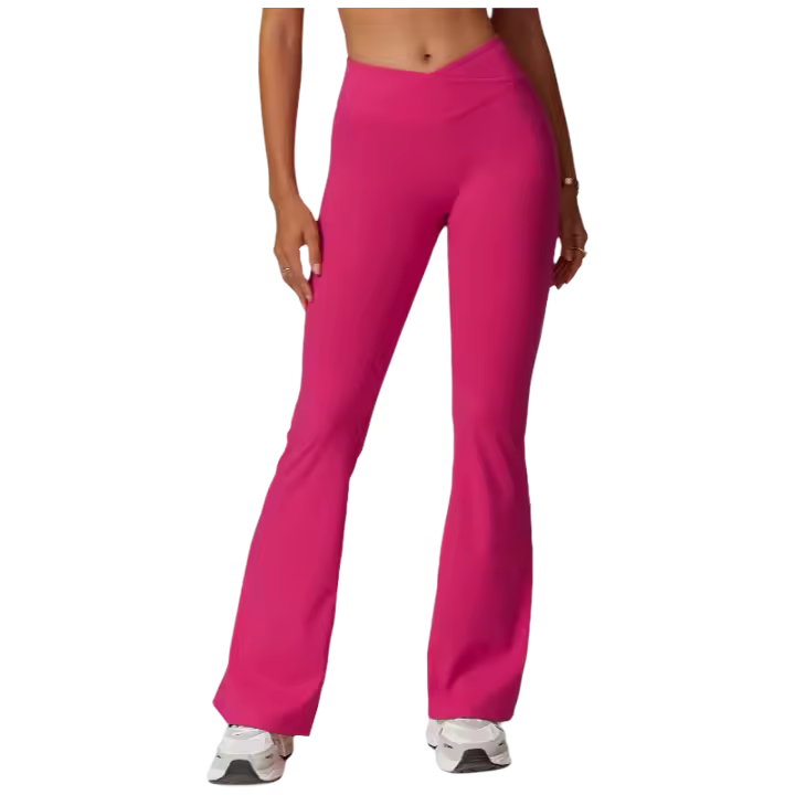 Los pantalones de cintura alta adecuados para mujeres, con estilo que levanta la cadera hacia abajo, son una opción ideal para yoga y materiales de nailon. - 1