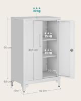 Oficina, Armario Multifuncional, 2 Puertas, con Cerradura, Almacenamiento de Acero, para Sala de Estar, - details 3