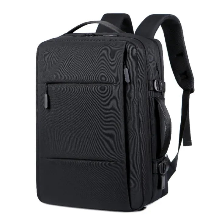 Mochila de viaje clásica para hombre, morral de negocios expandible con USB, bolsa de gran capacidad para ordenador portátil, impermeable, a la moda - 1
