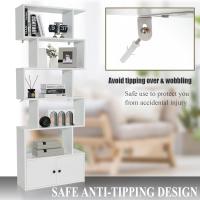 Estantería de Almacenamiento Elegante en Forma de S de 6 Niveles con Puertas - details 4