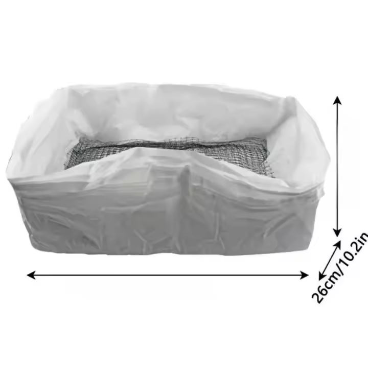 10pcs Filtros De Heces De Gato Reutilizables Con Red De Filtro Para Caja De Arena Higiénica Y Limpiadora Para Mascotas - 1