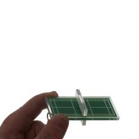Llavero acrílico de bádminton, llavero tridimensional de dos caras para patio de juegos de bádminton, Mini tenis de mesa - details 4