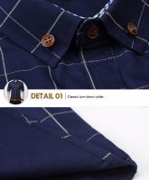 Nueva marca de moda Camisa de cuadros de algodón Camiseta slim fit para hombre camisa social para hombres de manga larga negocios camisas hombre m-5xl - details 12