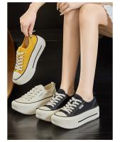 Aumento de altura interior 0,5 cm plantilla de piel de cerdo zapatos de lona nuevos zapatos de junta casual versátiles zapatos pequeños blancos - details 1