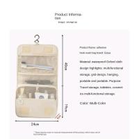 Bolsa de viaje de gran capacidad, bolsa de almacenaje para maquillaje portátil impermeable, bolsa organizadora de artículos de tocador, bolsa multifuncional para baño - details 7