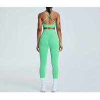 Sujetadores deportivos sin espalda cruzados con top de yoga para mujer - details 3