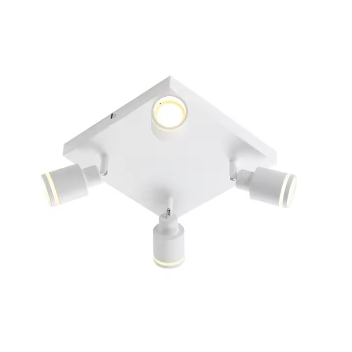 CBJKTX Foco de techo Luz de techo moderna 4 llamas Focos de techo giratorios GU10 Lámpara de techo Foco Lámpara de cocina Cuadrado - 1