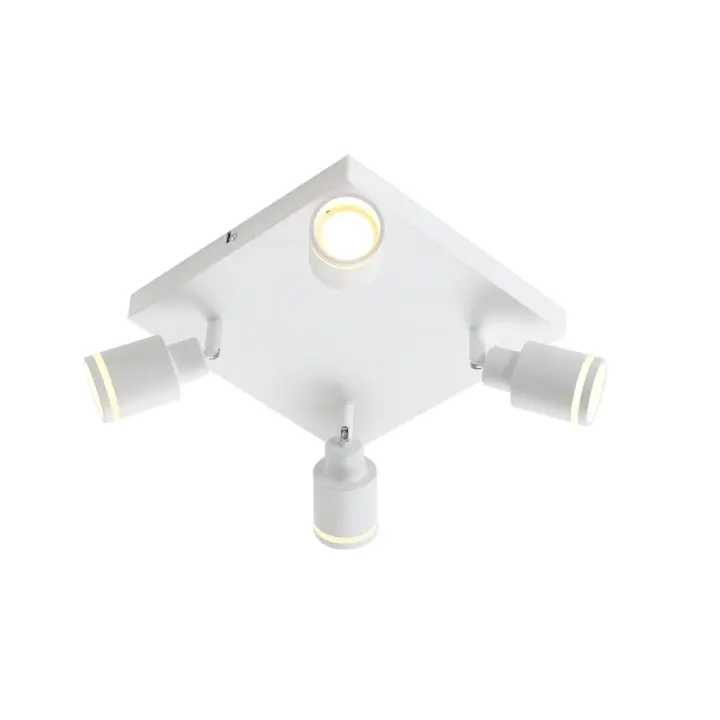 CBJKTX Foco de techo Luz de techo moderna 4 llamas Focos de techo giratorios GU10 Lámpara de techo Foco Lámpara de cocina Cuadrado - 1