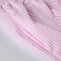 BUNO-Pantalones de encaje a rayas para mujer, Pantalones rectos de pierna ancha con cintura elástica y cordón, ropa de calle holgada para primavera y verano, pantalones de chándal informales - details 22