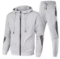Traje deportivo informal para hombre, chaqueta con cremallera y pantalones de chándal, ropa para correr, Sudadera con capucha d, 2025 - details 2