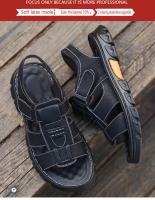 Sandalias antideslizantes suaves y cómodas para hombre, zapatos de playa de alta calidad, sandalias de Gladiador, zapatos planos informales de verano - details 0