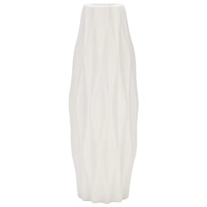 Jarrones nórdicos de imitación de cerámica blanca de plástico para el hogar, decoración de florero, cesta, blanco - 1