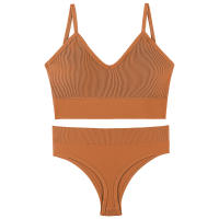 Sujetador deportivo de color sólido para mujer, ropa interior para gimnasio, yoga, entrenamiento atlético, suave, acolchado, 2 piezas - details 29