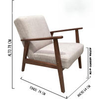 Butaca Antimanchas de Estilo Nórdico - Butacas de Salón de Madera Maciza - Totalmente MONTADA - Fabricada en España - details 6