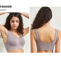 Sujetador deportivo de color sólido para mujer, top deportivo para gimnasio, yoga, entrenamiento atlético, suave, acolchado - details 25