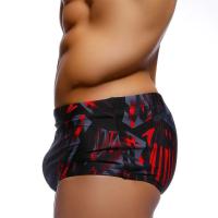 Traje de baño para hombre, trajes de baño brasileños de corte tradicional, Bikini para nadar, calzoncillos tipo bóxer para Surf, pantalones cortos, bañadores Sunga negro y rojo - details 6