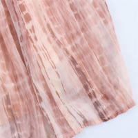 OUWU- 2025seaside Vacaciones Estilo Anillo Decoración Tie-dye Suelto Casual Vestido Con Tirantes Falda Larga Ropa De Verano Para Mujer - details 9