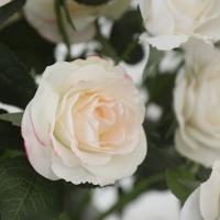 Rosa hidratante Artificial grande, 6 cabezales, simulación de tacto Real, ramas de flores rosas, flor falsa realista hecha a mano - details 4