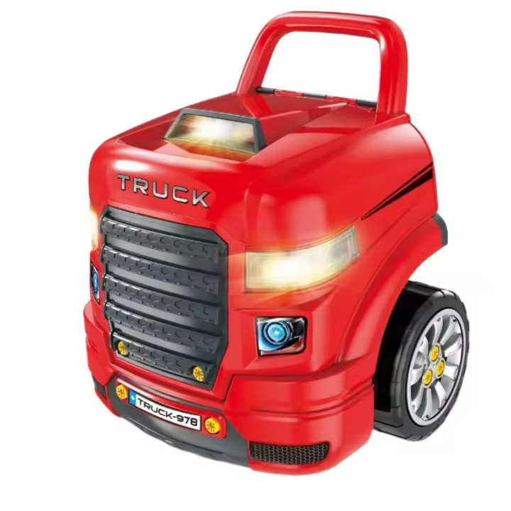 Juguete de Motor de camión grande, juego de reparación mecánica para niños pequeños, vehículo de Motor de desmontar, estación de servicio de coche de juego de simulación - 1