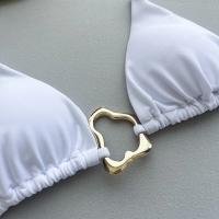 Nuevo Bikini Sexy de Color sólido con cordones dividido traje de baño de dos piezas para mujer - details 6