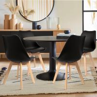 Sillas de comedor, diseño clásico, vintage, nórdico, sillas para comedor, cocina, salón, negro - details 4